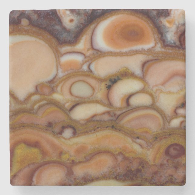 Posavasos De Piedra Onyx con manchas marrones (Anverso)