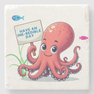 Posavasos De Piedra Opulpo personalizado con pescado