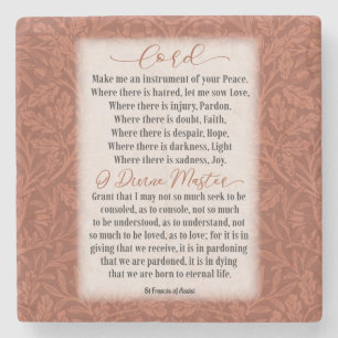 Posavasos De Piedra Oración de paz - San Francisco de Asís
