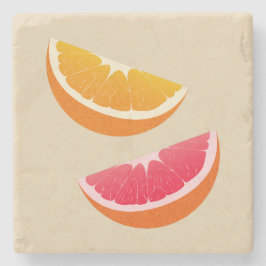 Posavasos De Piedra Orange & Grapefruit Citrus Stone Coaster