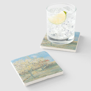 Posavasos De Piedra Orchard en flor   Vincent van Gogh