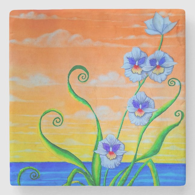 Posavasos De Piedra Orchid Sunset (Anverso)