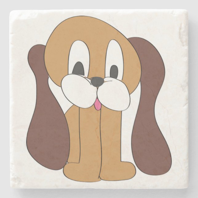 POSAVASOS DE PIEDRA OREJAS LARGAS DE PUPPY (Anverso)