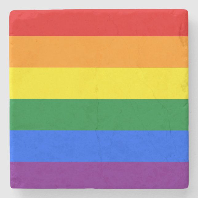 Posavasos De Piedra Orgullo arcoiris (Anverso)