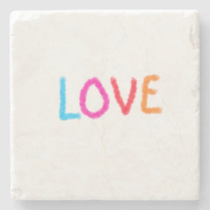 Posavasos De Piedra Orgullo de amor arcoíris acuarela LGBTQ Junio mode