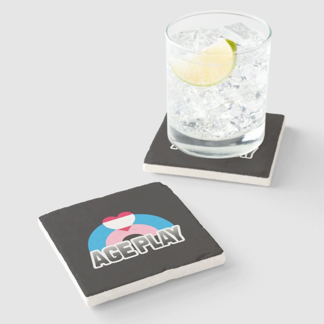 Posavasos De Piedra Orgullo de Juego de Edad (Lateral)