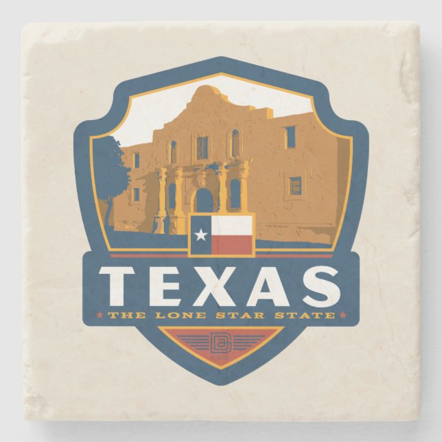 Posavasos De Piedra Orgullo del Estado | Texas (Anverso)