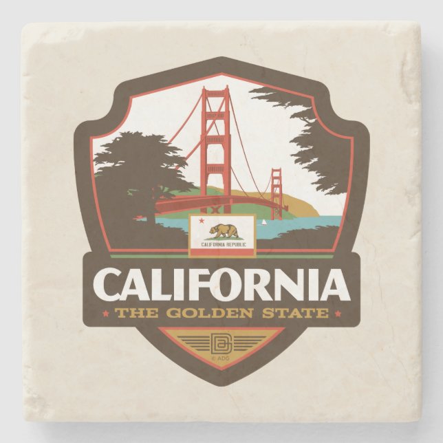 Posavasos De Piedra Orgullo el | California del estado (Anverso)