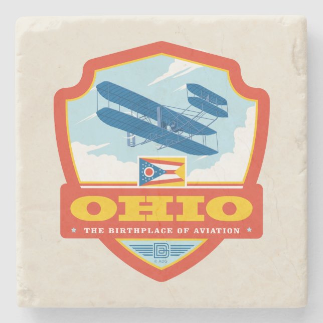 Posavasos De Piedra Orgullo el | Ohio del estado (Anverso)