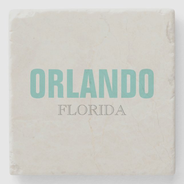Posavasos De Piedra Orlando Florida Estilo Playa (Anverso)