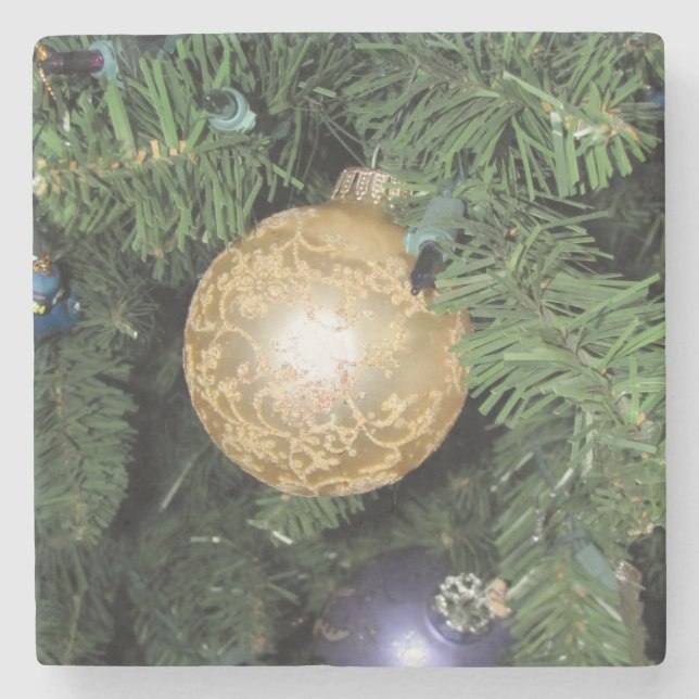 Posavasos De Piedra Ornamento de Navidad (Anverso)