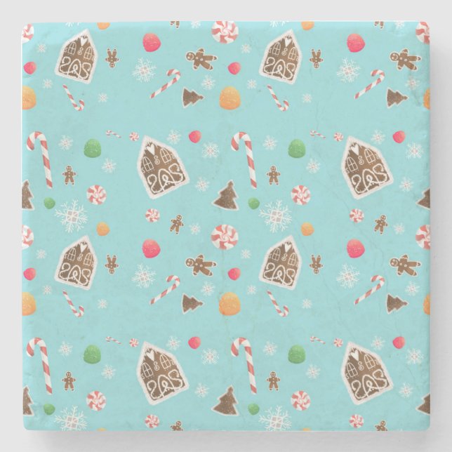 Posavasos De Piedra Ornamento de pan de jengibre (Anverso)