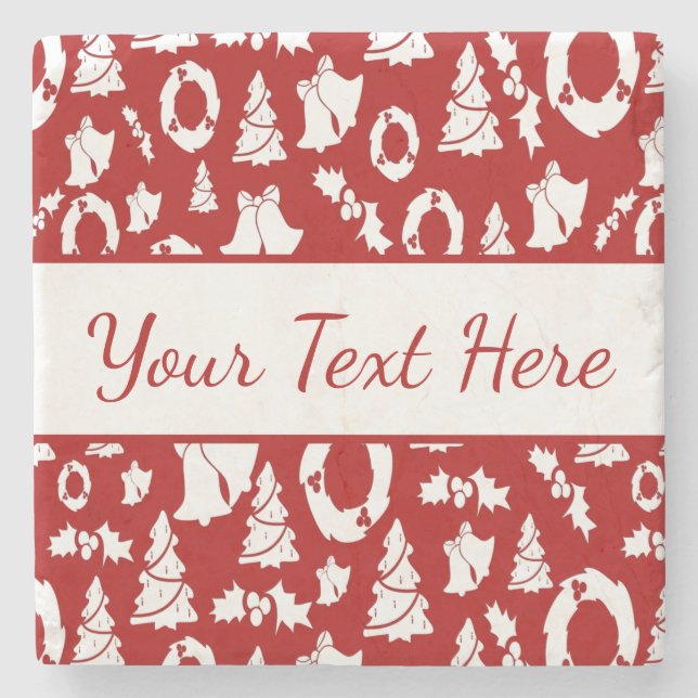 Posavasos De Piedra Ornamentos de Navidad (Anverso)