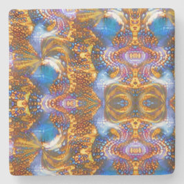 Posavasos De Piedra Oro azul