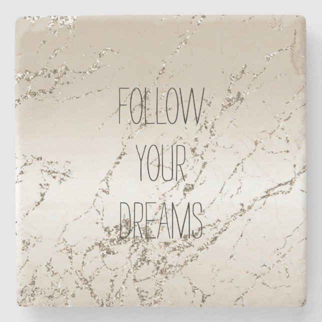 Posavasos De Piedra Oro Glitzy Sparkle Ombre (Anverso)