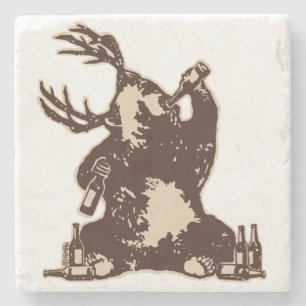 Posavasos De Piedra ¿Oso, ciervo, oso borracho?