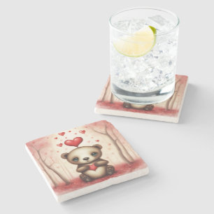 Posavasos De Piedra Oso de amor 1