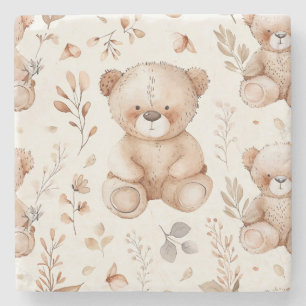 Posavasos De Piedra Oso de bebé beige lindo