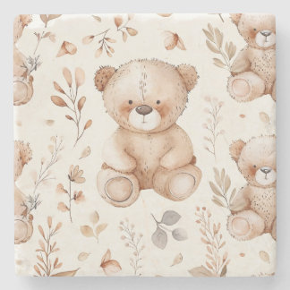 Posavasos De Piedra Oso de bebé beige lindo