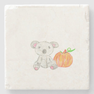 Posavasos De Piedra Oso de Koala con calabaza