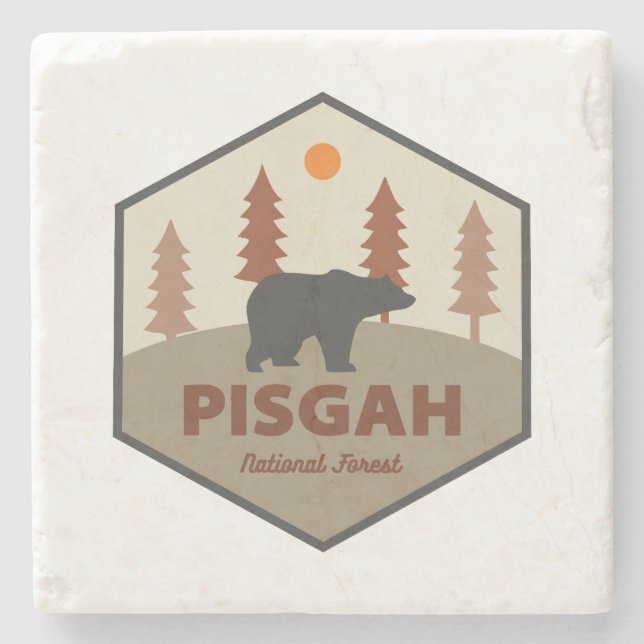 Posavasos De Piedra Oso Forestal Nacional de Pisgah (Anverso)