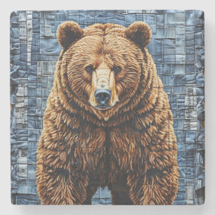 Posavasos De Piedra Oso grizzly