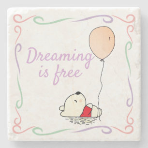 Posavasos De Piedra Oso libre de sueños con globos