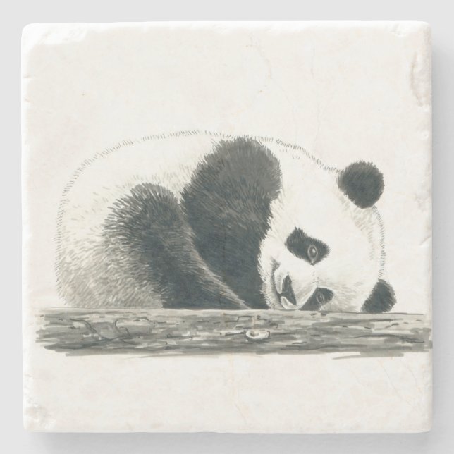 Posavasos De Piedra Oso panda (Anverso)