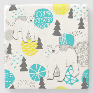 Posavasos De Piedra Oso polar