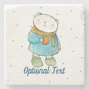 Posavasos De Piedra Oso Polar Amo Al Café