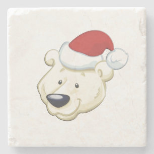Posavasos De Piedra Oso polar navidades