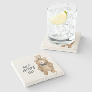Posavasos De Piedra Osos Día del Padre Padre e Hijo