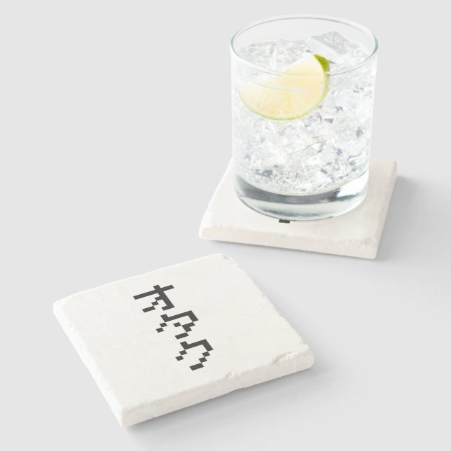 Posavasos De Piedra OTAKU 8 bits Pixel japonés Katakana vertical (Lateral)