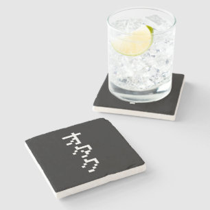 Posavasos De Piedra OTAKU 8 bits Pixel japonés Katakana vertical