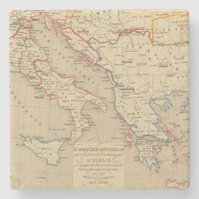 Posavasos De Piedra Otomano de L'Empire, l'Italie, 1400 un 1500 (Anverso)