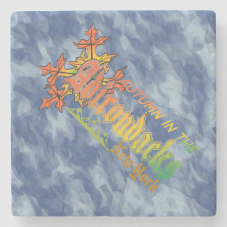 Posavasos De Piedra Otoño en Adirondacks New York Blue Sky Bckgrd