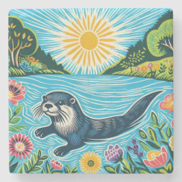 Posavasos De Piedra Otter