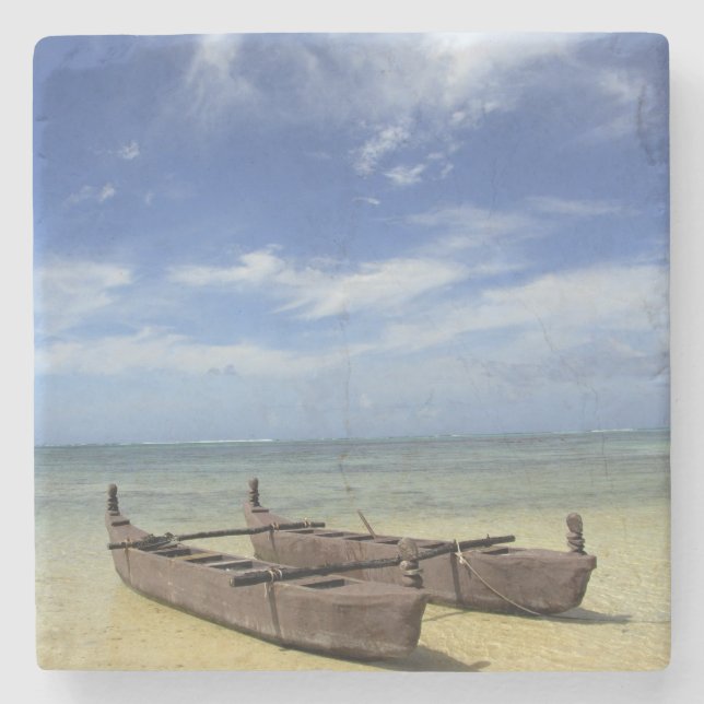 Posavasos De Piedra Pacífico Sur, Polinesia Francesa, Marruecos. (Anverso)