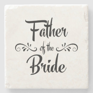 Posavasos De Piedra Padre de la cena divertida del ensayo de la novia