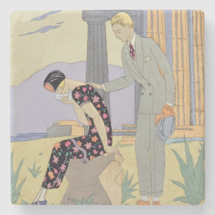 Posavasos De Piedra Paestum, 1924 (impresión del pochoir)