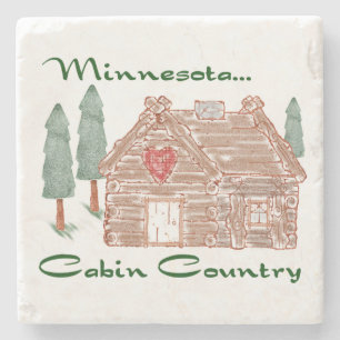 Posavasos De Piedra País de la cabina de Minnesota