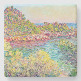 Posavasos De Piedra Paisaje cerca de Monte Carlo (por Claude Monet)