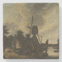 Paisaje con molino de viento - Salomon Rombouts