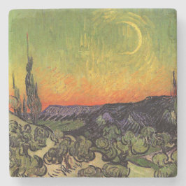 Posavasos De Piedra Paisaje de Vincent Van Gogh Moonlit