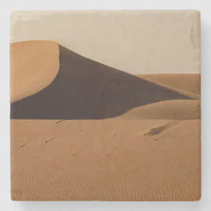 Posavasos De Piedra Paisaje del desierto de las dunas de arena