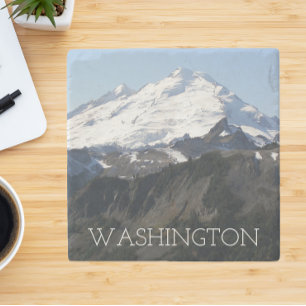 Posavasos De Piedra Paisaje del Monte Baker del Estado de Washington