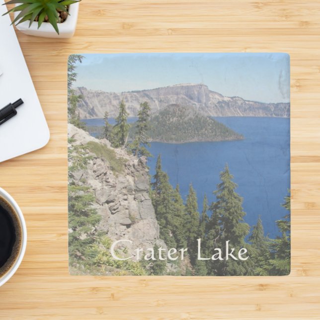Posavasos De Piedra Paisaje del Parque Nacional Crater Lake (In Situ)