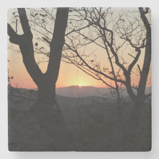 Posavasos De Piedra Paisaje del Parque Nacional Shenandoah Sunset