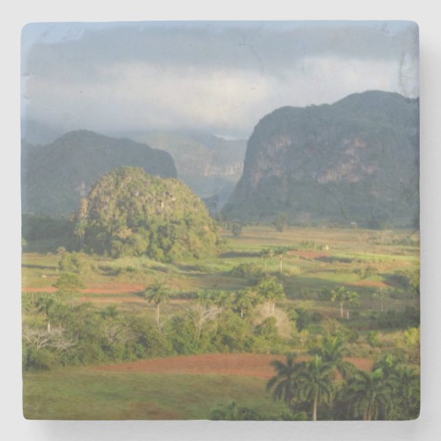 Posavasos De Piedra Paisaje del valle panorámico, Cuba (Anverso)