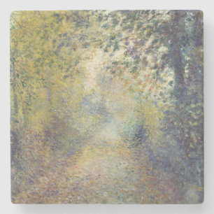 Posavasos De Piedra Paisaje en los bosques (por Pierre-Auguste Renoir)